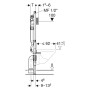 Geberit Duofix Element für Wand-WC, 120 cm, Sigma UP-Spülkasten 12 cm, HS30 Hygienespülung - Produktansicht