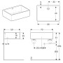 Geberit Publica Mehrzweckbecken 70 x 50 cm mit Überlauf - Detailansicht