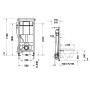 Duravit DuraSystem WC-Element, Geruchsabsaugung, Hygienespülung, pulverbeschichtet - Detailansicht