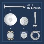 Sistema doccia incasso GROHE Precision SmartControl, con Vitalio SmartActive 310, rotondo - vista tecnica