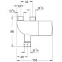 Protection contre les brûlures thermiques GROHE Grohtherm Micro, thermostat sous-évier - vue détaillée