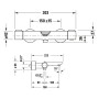 Duravit Wave Wannenthermostat Aufputz - technische Ansicht