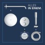 GROHE Precision Duschsystem Unterputz mit Vitalio Rain Mono 310, rund - technische Ansicht