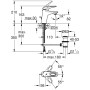 GROHE Eurostyle Einhand-Waschtischbatterie DN 15 S-Size, offener Metall-Hebelgriff, mit Ablaufgarnitur - Detailansicht