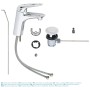 GROHE Eurostyle Einhand-Waschtischbatterie DN 15 S-Size, offener Metall-Hebelgriff, mit Ablaufgarnitur - Produktansicht