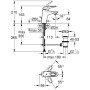 GROHE Eurostyle Einhand-Waschtischbatterie DN 15 S-Size, offener Metall-Hebelgriff, mit Ablaufgarnitur - Detailansicht