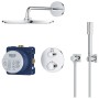 GROHE Grohtherm Duschsystem Unterputz mit Rainshower Cosmopolitan 310 - technische Ansicht