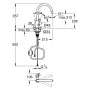 Rubinetto monocomando GROHE StartLoop per lavello con bocca alta estraibile 1/2"