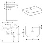Geberit Smyle Waschtisch 60 cm - technische Ansicht