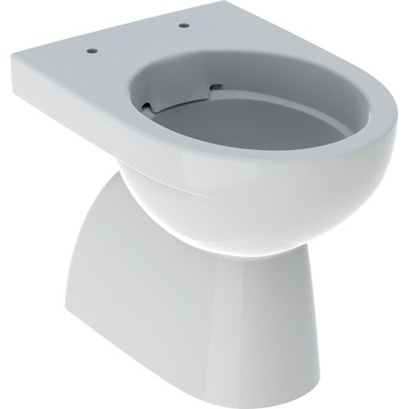 Geberit Renova WC a terra con scarico a pavimento, uscita verticale, forma semichiusa, Rimfree