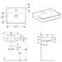 Geberit Smyle Square Waschtisch 55 cm - Produktansicht