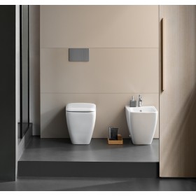 Copriwater Geberit iCon Square con freno di chiusura e rilascio rapido