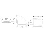Geberit iCon Square WC-Sitz mit Absenkautomatik und Quick release - technische Ansicht