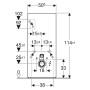 Geberit Monolith Plus Sanitärmodul für Wand-WC, 114 cm, Frontverkleidung aus Glas - Produktansicht