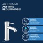 GROHE Essence Einhand-Waschtischbatterie S-Size mit Push-open Ablaufgarnitur - technische Ansicht