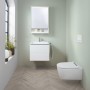 Geberit ONE Möbelwaschtisch 60 cm, Abgang horizontal, 1 Hahnloch, ohne Überlauf - Detailansicht