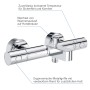 GROHE Precision Get Thermostat-Wannenbatterie mit S-Anschlüssen - Produktansicht