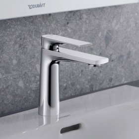Miscelatore monocomando per lavabo Duravit Tulum M FreshStart, con tappo di scarico