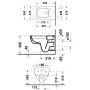 Duravit D-Code WC sospeso con fissaggio Durafix
