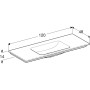 Geberit ONE Möbelwaschtisch 120 cm, Abgang vertikal, ohne Hahnloch, ohne Überlauf - Detailansicht