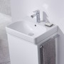 Geberit Smyle Square Handwaschbecken 50 cm, Überlauf asymetrisch - technische Ansicht