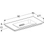 Geberit ONE Möbelwaschtisch 90 cm, Abgang horizontal, ohne Hahnloch, ohne Überlauf - Detailansicht