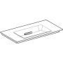 Geberit ONE Möbelwaschtisch 90 cm, Abgang horizontal, ohne Hahnloch, ohne Überlauf - Detailansicht