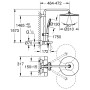 GROHE Rainshower SmartActive 310 Duschsystem mit Thermostatbatterie, inkl. Wanneneinlauf - Detailansicht