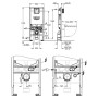 GROHE Rapid SLX Element für WC, 113 cm Bauhöhe - technische Ansicht