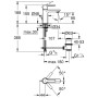GROHE Lineare Neu Einhand-Waschtischbatterie XS-Size mit Zugstangen-Ablaufgarnitur - technische Ansicht