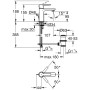 GROHE Lineare Neu Einhand-Waschtischbatterie XS-Size mit Zugstangen-Ablaufgarnitur - technische Ansicht