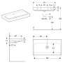 Geberit iCon Waschtisch 90 cm ohne Hahnloch - Produktansicht
