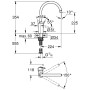 Rubinetto monocomando per lavello GROHE Concetto - vista dettagliata