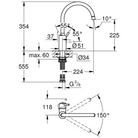 Rubinetto monocomando per lavello GROHE Concetto