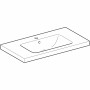 Geberit iCon Light Waschtisch 90 cm mit Ablagefläche, Hahnloch mittig und Überlauf - Detailansicht