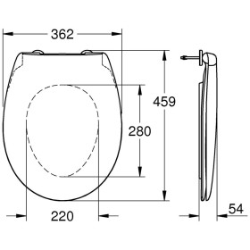 Copriwater in ceramica GROHE Bau senza chiusura ammortizzata