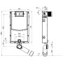 Villeroy & Boch Viconnect WC-Montageelement für Nassbau - technische Ansicht