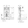 Geberit Duofix Element für Kinder-Wand-WC 97 cm, mit Sigma UP-Spülkasten 12 cm - Detailansicht