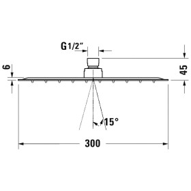 Duravit Kopfbrause 1jet 30 x 30 cm