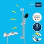 GROHE Precision Start Thermostat-Brausebatterie 1/2" mit Brausegarnitur 60 cm - technische Ansicht