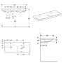 Geberit Acanto Doppelwaschtisch 120 x 48,2 cm - technische Ansicht