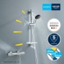 GROHE Precision Feel Thermostat-Brausebatterie 1/2" mit Brausegarnitur 60 cm - technische Ansicht