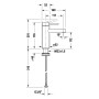 Miscelatore monocomando per lavabo Duravit Circle M senza kit di scarico a stelo