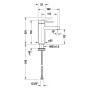 Miscelatore monocomando per lavabo Duravit Circle M senza kit di scarico a stelo - vista dettagliata