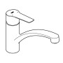 Rubinetto monocomando da cucina GROHE Start con beccuccio piatto 1/2"