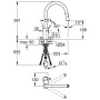 Rubinetto monocomando per lavello GROHE Eurosmart C - vista dettagliata