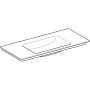 Geberit ONE Möbelwaschtisch 105 cm, Abgang vertikal, ohne Hahnloch, ohne Überlauf - technische Ansicht
