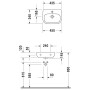 Duravit D-Code Waschtisch Med 45 cm mit Hahnloch - Detailansicht