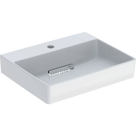 Geberit ONE Waschtisch 50 cm, Abgang horizontal, 1 Hahnloch, ohne Überlauf