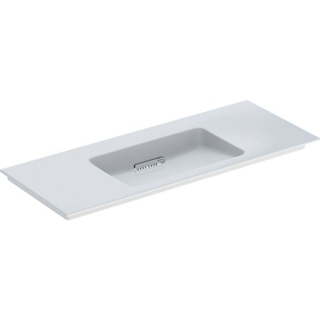 Geberit ONE Möbelwaschtisch 120 cm, Abgang horizontal, ohne Hahnloch, ohne Überlauf